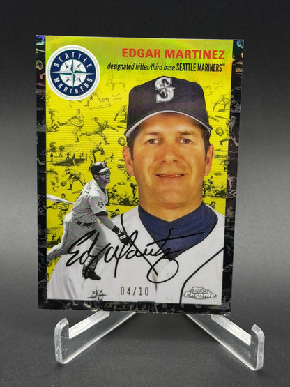 2023 Topps Chrome Platinum #461 Edgar Martinez Toile Cream Black Refractor /10