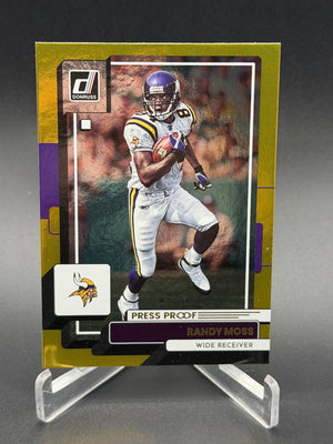 2022 Donruss #111 Randy Moss Gold Press Proof #/50