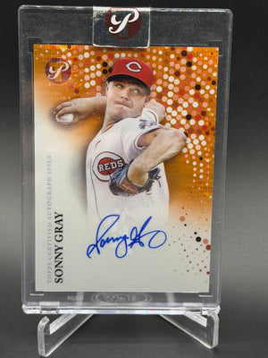 2022 Topps Pristine #PA-SG Sonny Gray Pristine Autographs Orange Refractor #/25