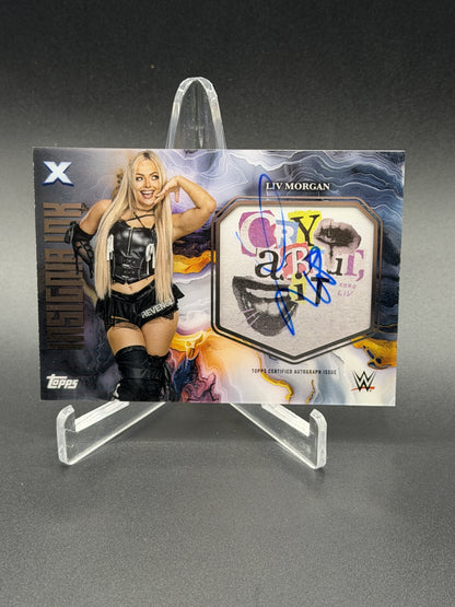 2025 Topps Exalted WWE #INI-LMN Liv Morgan Insignia Ink Cry About It