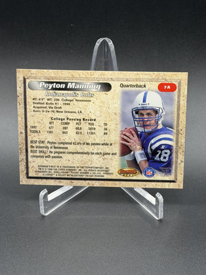 1998 Bowman's Best #7a Peyton Manning Rookie RC Certified Autograph Issue