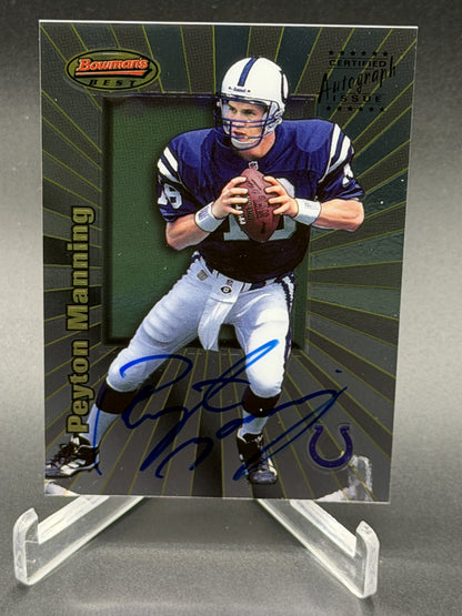 1998 Bowman's Best #7a Peyton Manning Rookie RC Certified Autograph Issue