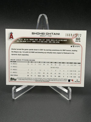 2022 Topps #660 Shohei Ohtani Gold #/2022