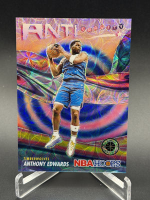 2023-24 Hoops Premium #14 Anthony Edwards Anti Gravity Blue Scope Prizm /25