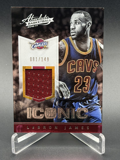 2016-17 Panini Absolute #25 LeBron James Iconic Game-Worn Materials /149