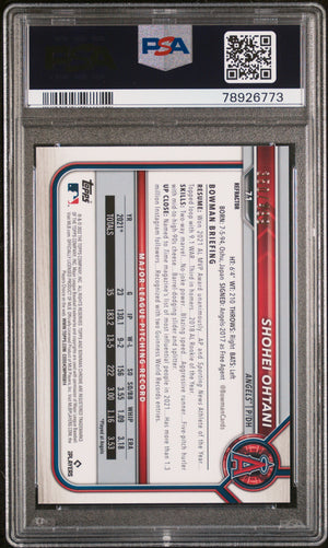 2022 Bowman Chrome #71 Shohei Ohtani Refractor #/499 PSA 10