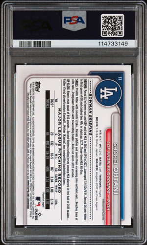 2024 Bowman Mega #33 Shohei Ohtani Chrome Purple Mojo Refractors #/250 PSA 8