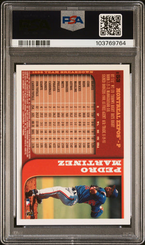 1997 Bowman Chrome #53 Pedro Martinez Refractors PSA 9
