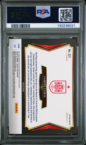 2024-25 Panini Select FIFA #221 Lamine Yamal Ice PSA 9
