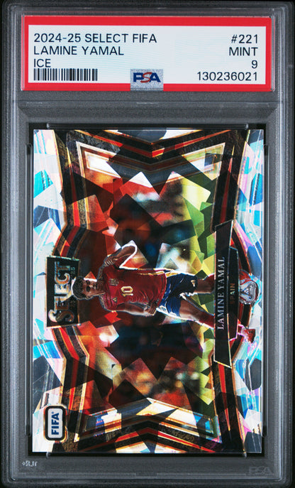 2024-25 Panini Select FIFA #221 Lamine Yamal Ice PSA 9
