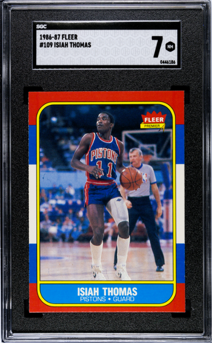 1986-87 Fleer #109 Isiah Thomas SGC 7
