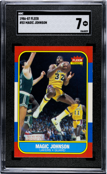 1986-87 Fleer #53 Magic Johnson SGC 7