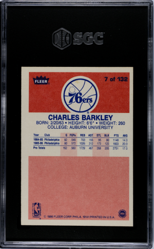 1986-87 Fleer #7 Charles Barkley SGC 6