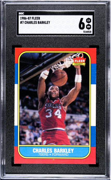 1986-87 Fleer #7 Charles Barkley SGC 6