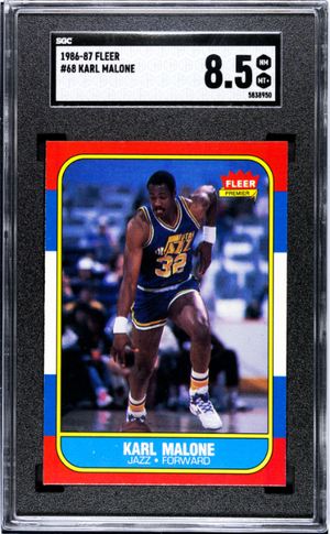 1986-87 Fleer #68 Karl Malone SGC 8.5
