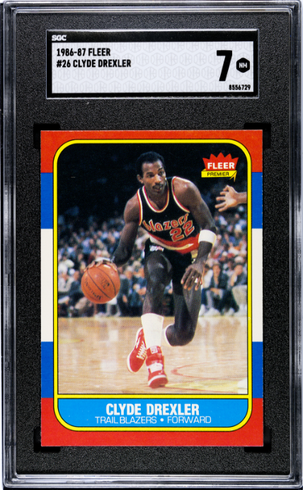 1986-87 Fleer #26 Clyde Drexler SGC 7