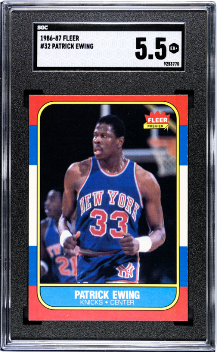 1986-87 Fleer #32 Patrick Ewing SGC 5.5
