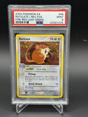 2004 Pokemon EX Fire Red & Leaf Green #48/112 Raticate Reverse Foil PSA 9