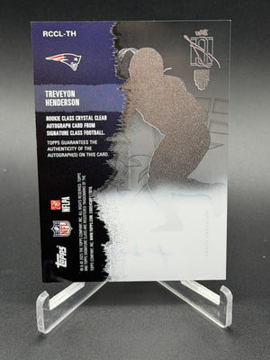 2025 Topps Signature Class TreVeyon Henderson Rookie Class Crystal Clear Auto