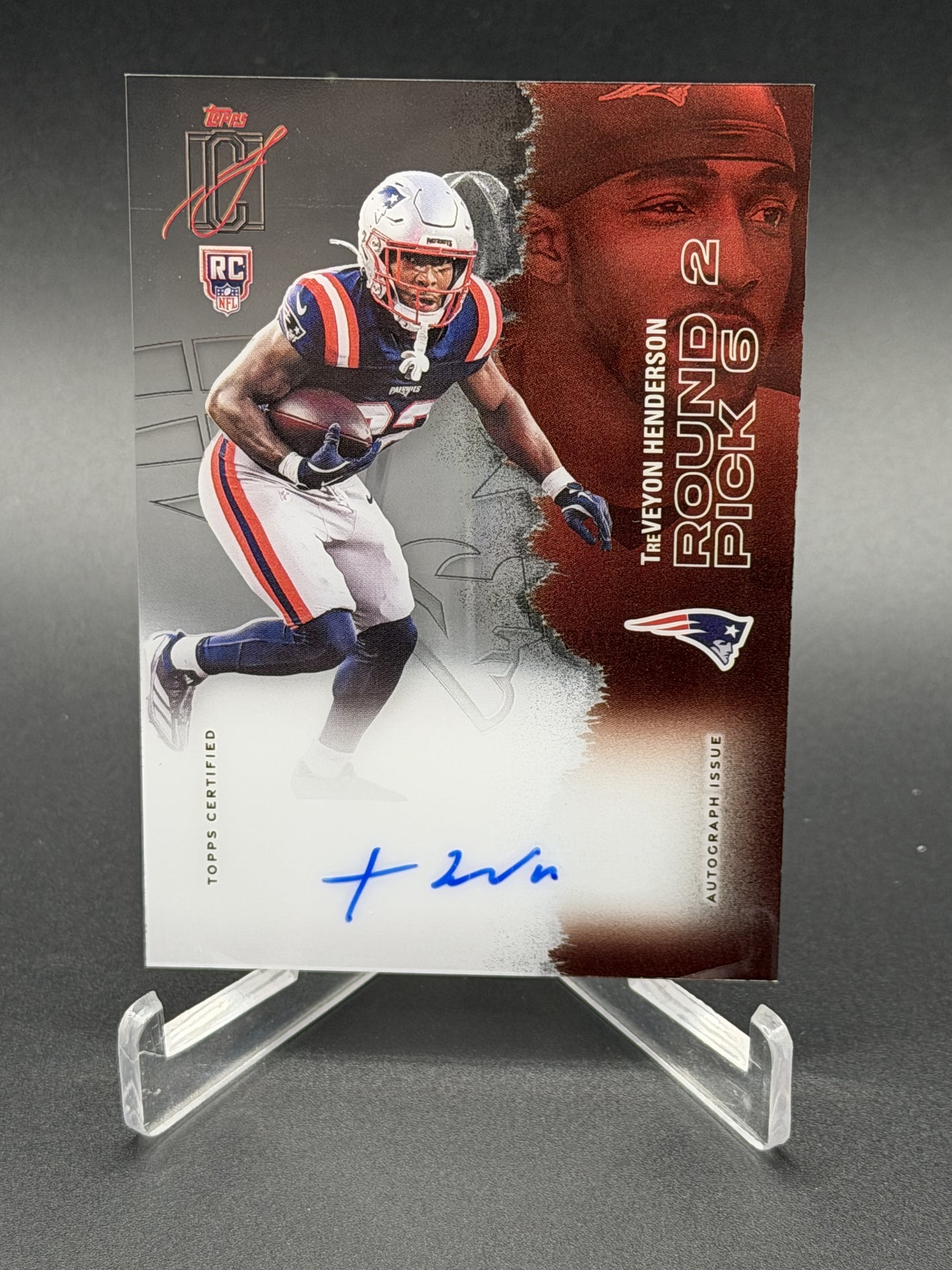 2025 Topps Signature Class TreVeyon Henderson Rookie Class Crystal Clear Auto