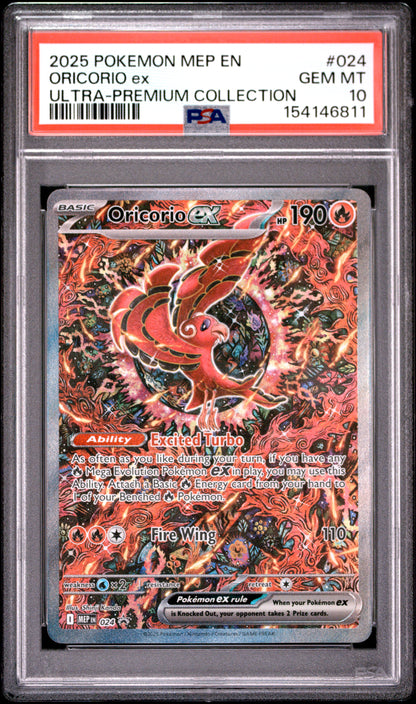 2025 Pokemon ME: Mega Evolution Promo #024 Oricorio ex UPC PSA 10 (811)