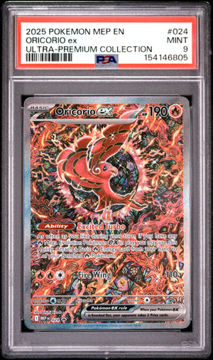 2025 Pokemon ME: Mega Evolution Promo #024 Oricorio ex UPC PSA 9