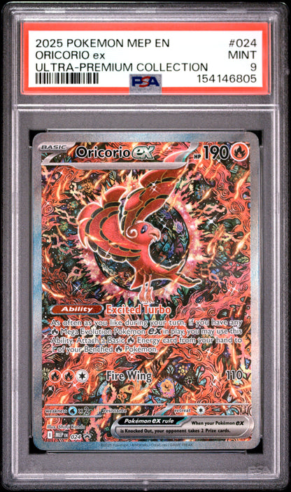 2025 Pokemon ME: Mega Evolution Promo #024 Oricorio ex UPC PSA 9