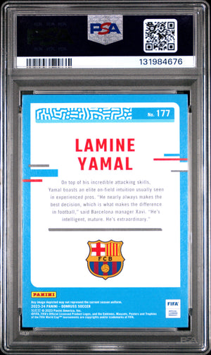 2023-24 Donruss FIFA #177 Lamine Yamal Rated Rookie PSA 9