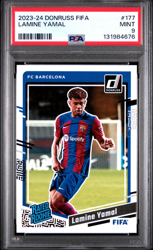 2023-24 Donruss FIFA #177 Lamine Yamal Rated Rookie PSA 9