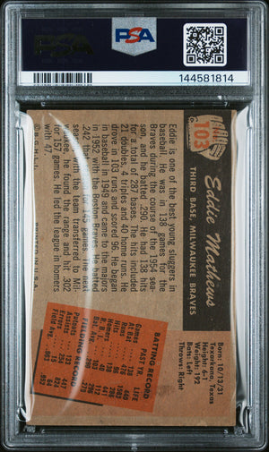 1955 Bowman #103 Eddie Mathews PSA 2.5