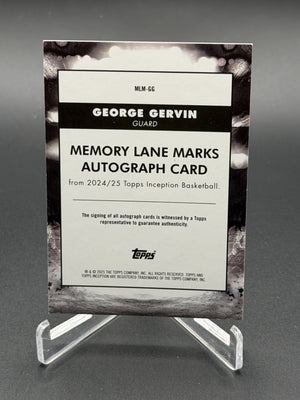 2024-25 Topps Inception #MLM-GG George Gervin Memory Lane Marks Red #/75