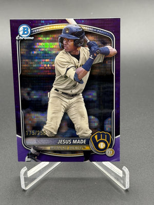 2025 Bowman Chrome #BCP-245 Jesus Made Prospects Purple Pulsar #/250