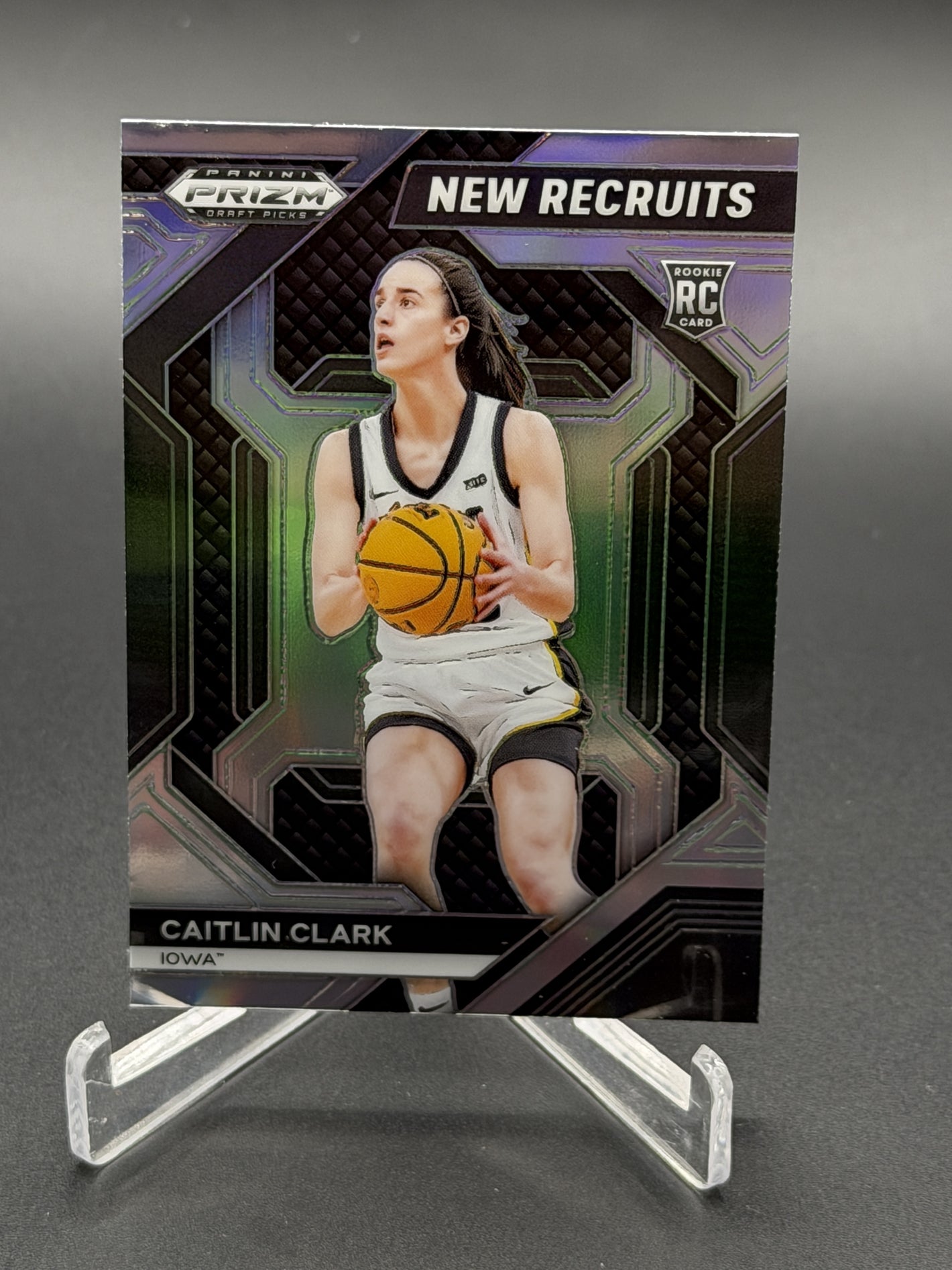 2024 Panini Prizm Draft Picks #14 Caitlin Clark Rookie RC New Recruits Silver