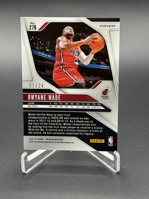 2024-25 Panini Prizm #276 Dwyane Wade Prizms Gold Sparkle #/24