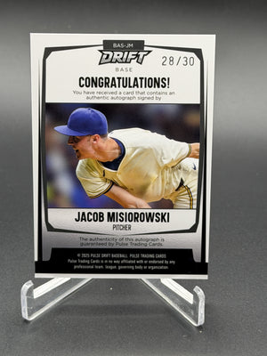 2025 Pulse Drift #BAS-JM Jacob Misiorowski Signatures Green #/30