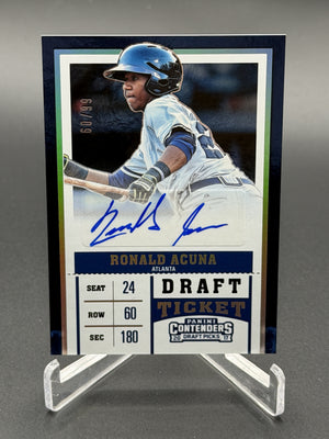 2017 Panini Contenders Draft Picks #7 Ronald Acuna Ticket Autograph /99
