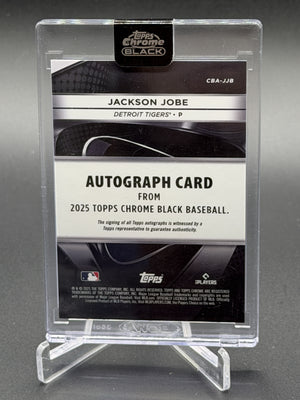 2025 Topps Chrome Black #CBA-JJB Jackson Jobe Rookie RC Auto Gold Refractor /50