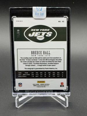2022 Panini Honors #45 Breece Hall Signatures Green #/35