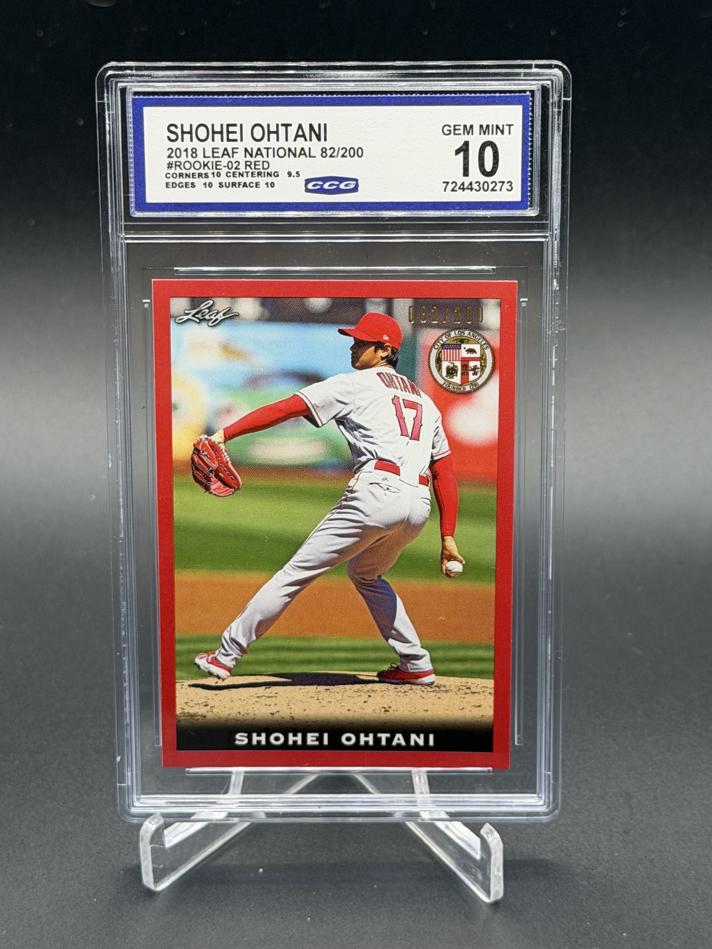 2018 Leaf National Rookies Shohei Ohtani Red #/200