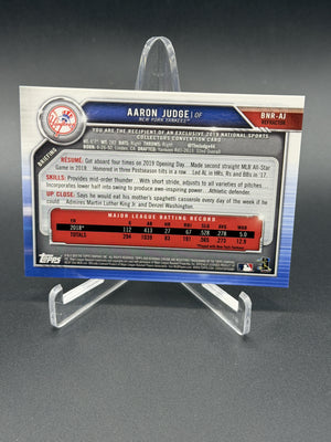 2019 Bowman Chrome National Wrapper Redemption Aaron Judge Gold Refractor /50