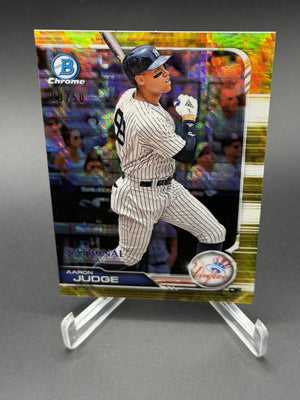 2019 Bowman Chrome National Wrapper Redemption Aaron Judge Gold Refractor /50