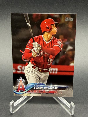 2018 Topps Update #US189 Shohei Ohtani 3-Game HR Streak Rookie RC #1