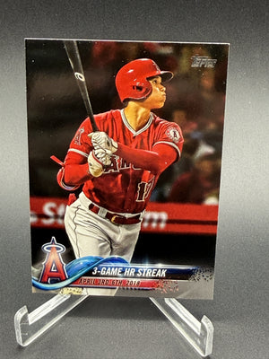 2018 Topps Update #US189 Shohei Ohtani 3-Game HR Streak Rookie RC #2