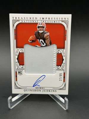 2025 National Treasures Quinshon Judkins Rookie Treasured Impressions /99