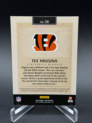 2024 Panini One #58 Tee Higgins Quad Patch Auto #/99