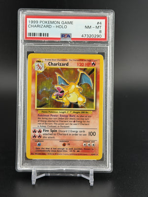 1999 Pokemon Game Base Set #004 Charizard Holo PSA 8