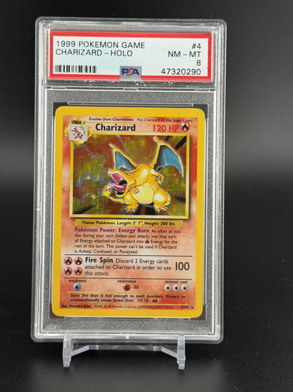 1999 Pokemon Game Base Set #004 Charizard Holo PSA 8