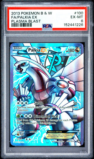 2013 Pokemon Plasma Blast #100 Palkia EX (Team Plasma) Full Art PSA 6