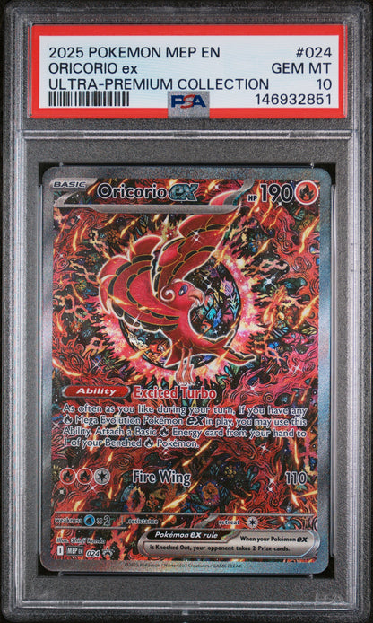 2025 Pokemon ME: Mega Evolution Promo #024 Oricorio ex PSA 10 (851)
