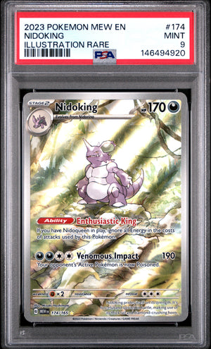 2023 Pokemon SV: Scarlet & Violet 151 #174/165 Nidoking Illustration Rare PSA 9